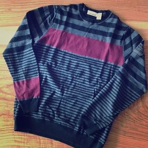 DKNY Jeans tri-color block striped sweater